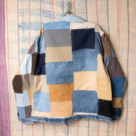 custom Upcycled patchwork carhartt chore jacket - Picture 2 of 8